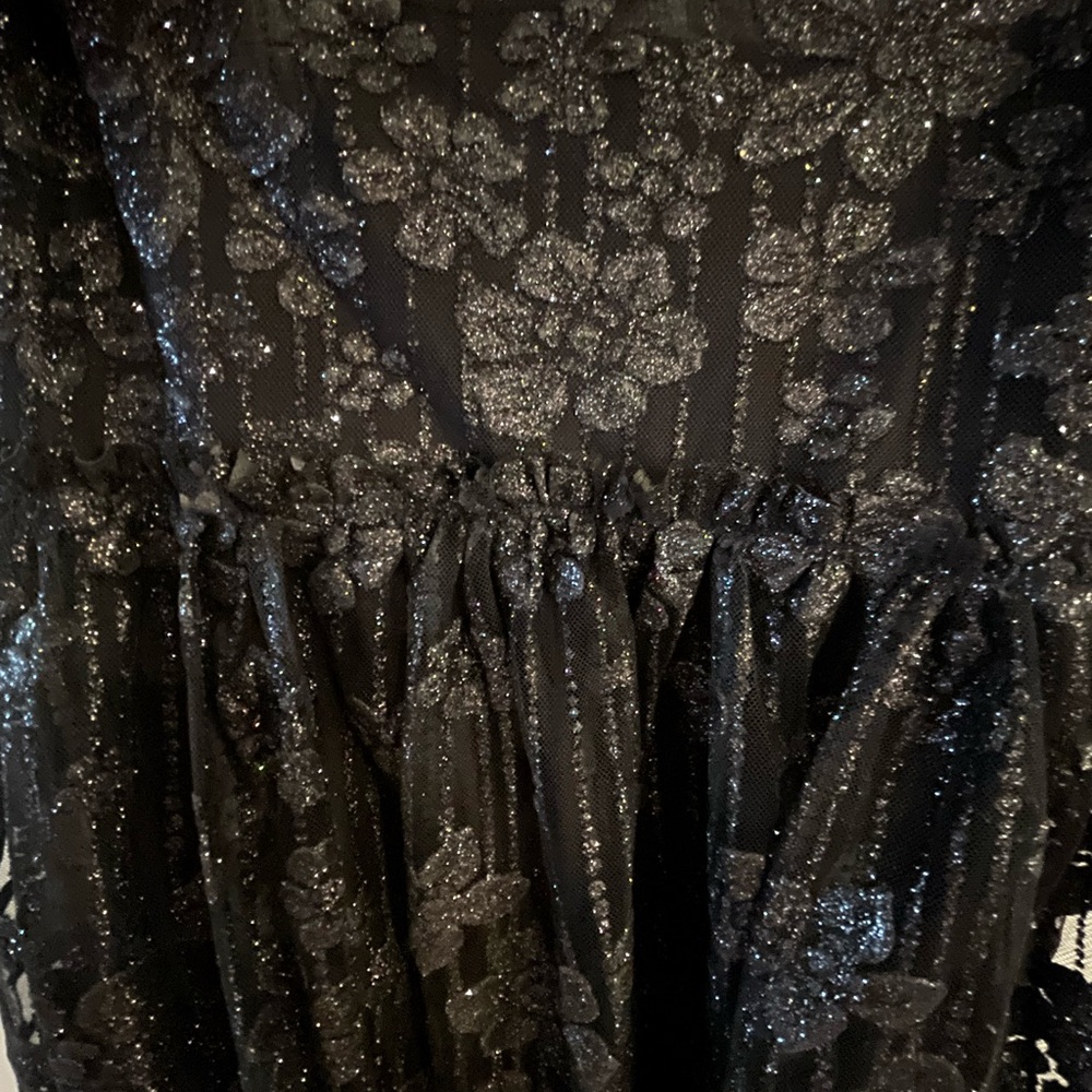 NWOT Free People Black Sparkly Lace Formal Dress - Picture 4 of 5